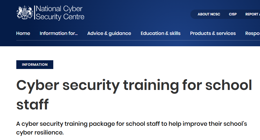 School Staff Cyber Training